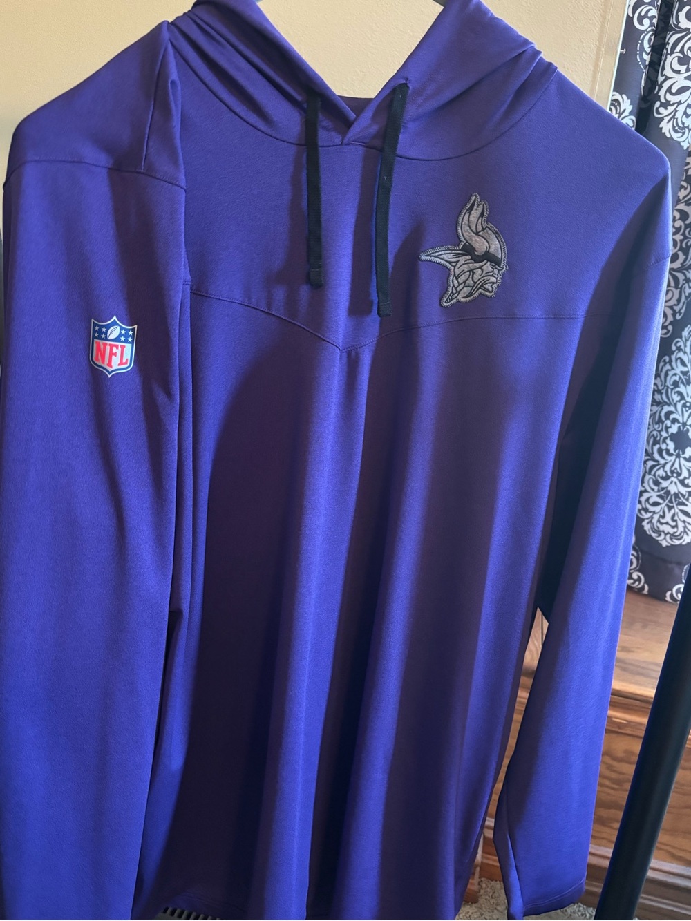 Minnesota Vikings Nike Dri-Fit Pull Over Sideline Hoodie (Vikings Purple) 2022